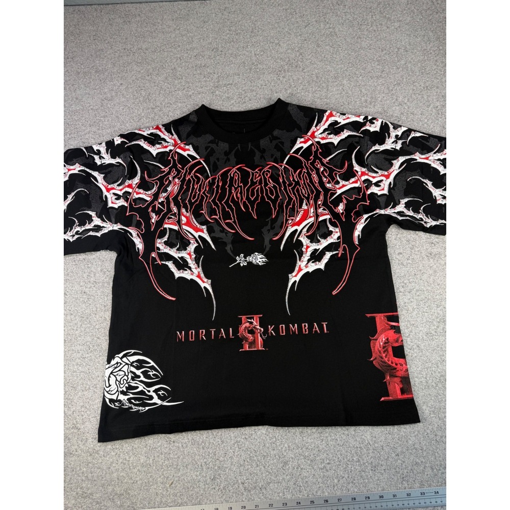 Civil Regime Mortal Kombat II Shao Kahn All Over Print T-Shirt Mens Medium Black